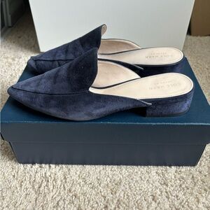 Women’s Cole Haan Piper Mule Marine Blue Suede Size 8 Used